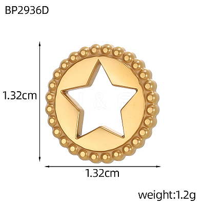 304 Stainless Steel Pendants STAS-OY012-62G-1