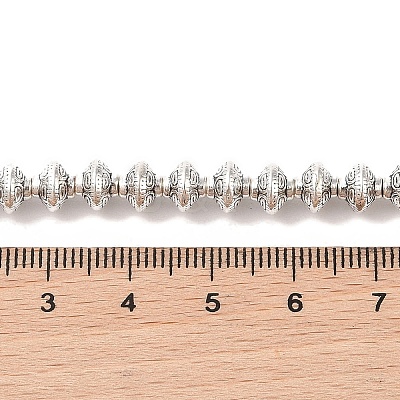 Tibetan Style Bicone Alloy Bead Strands TIBEB-O007-14-RS-1