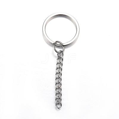 Tarnish Resistant 304 Stainless Steel Split Key Rings STAS-G085-11-1