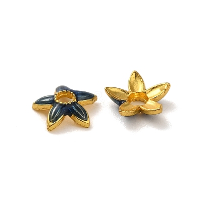 Alloy Enamel Beads Caps FIND-G074-02F-1
