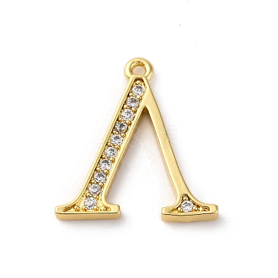 Rack Plating Brass Micro Pave Cubic Zirconia Pendant KK-H449-76G-24-1