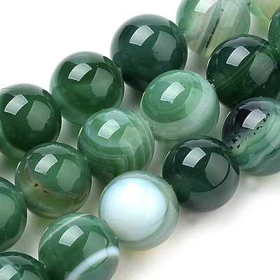 Natural Striped Agate/Banded Agate Beads Strands G-S259-04E-8mm-1