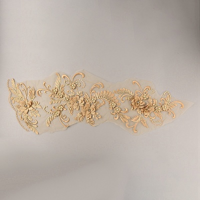 3D Flower Organgza Polyester Embroidery Ornament Accessories DIY-WH0308-243C-1