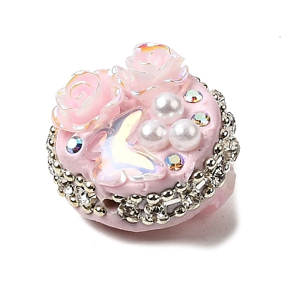 Handmade Polymer Clay Rhinestone Beads CLAY-Z005-03A-1