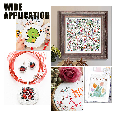 14CT Cross Stitch Canvas Cotton Embroidery Fabric DIY-WH0410-06A-1