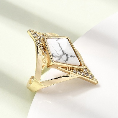 Brass Micro Pave Cubic Zirconia Cuff Rings for Women GG-CBA7610-11G-05-1