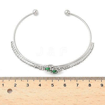 Aloy Rhinestone Cuff Bangles BJEW-H206-03P-1