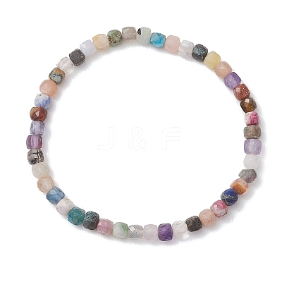 Natural Mixed Gemstone Beaded Stretch Bracelets for Women BJEW-JB13335-1