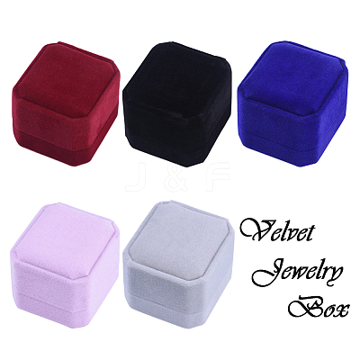 Square Velvet Ring Boxes VBOX-BC0001-01-1