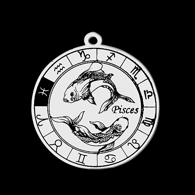 Non-Tarnish 201 Stainless Steel Pendants STAS-T056-LA720-12-1