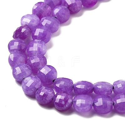 Natural Dyed White Jade Beads Strands G-C179-A6mm-03-1