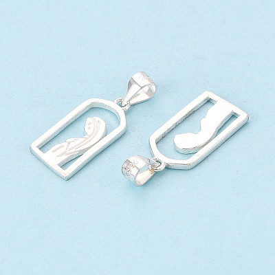 925 Sterling Silver Arch Shape with Virgin Pendants STER-N016-120S-1