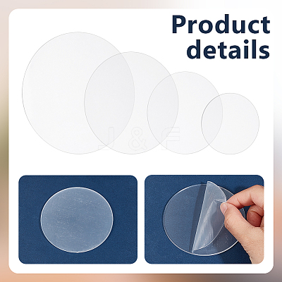 16Pcs 4 Styles Acrylic Plates AJEW-OC0005-32-1