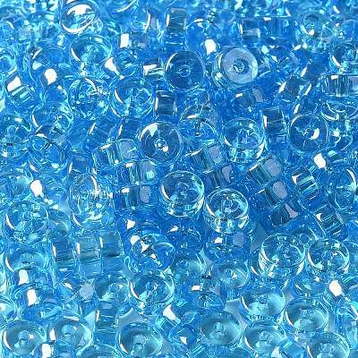 Transparent Colours Luster Glass Seed Beads SEED-E001-T3x6mm-A04-1