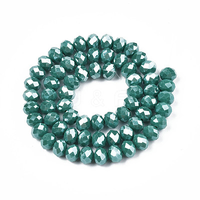 Electroplate Glass Beads Strands EGLA-A044-P8mm-A09-1