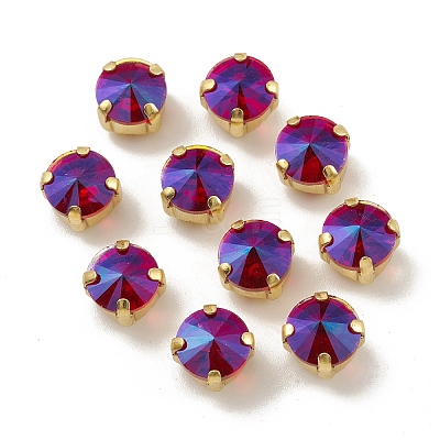 Flat Round Moonlight Effect Sew on Rhinestone GLAA-B010-04A-02-1