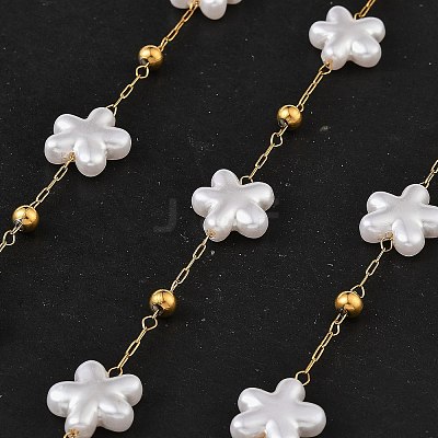 Ion Plating(IP) 304 Stainless Steel Flower Link Chains CHS-H034-03G-04-1
