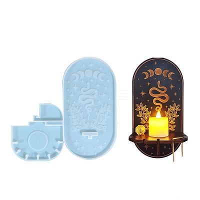 DIY Witchcraft Wall Hanging Candle Holder Display Silicone Molds DIY-G086-11A-1