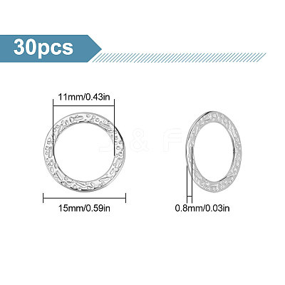 30Pcs 304 Stainless Steel Linking Rings STAS-BC0003-62B-1