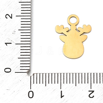 Christmas 304 Stainless Steel Enamel Pendants STAS-I356-02G-02-1