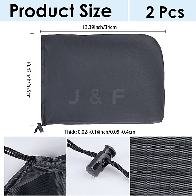 2Pcs Waterproof Dustproof Oxford Cloth Rearview Mirror Protective Cover ABAG-CN0001-63-1