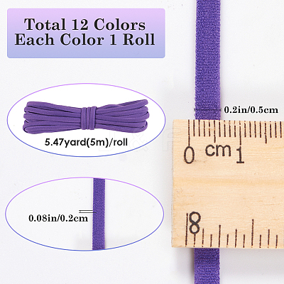 60M 12 Colors Flat Nylon Elastic Cord OCOR-GF0003-66-1