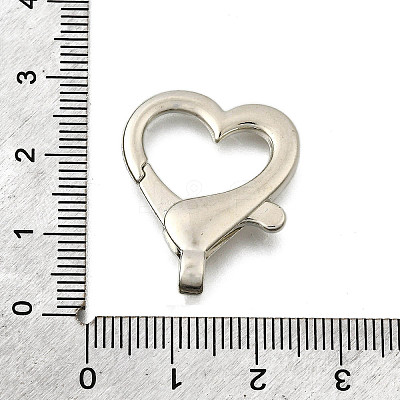 Heart Alloy Lobster Claw Clasps FIND-Q003-03P-1