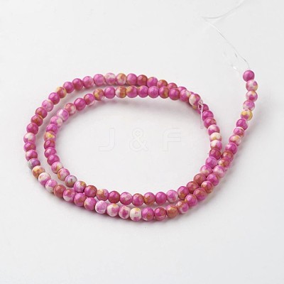 Natural Ocean White Jade Bead Strands G-G916-4mm-03-1
