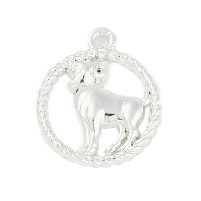Twelve Constellations Alloy Pendants PALLOY-Q006-01H-S-1