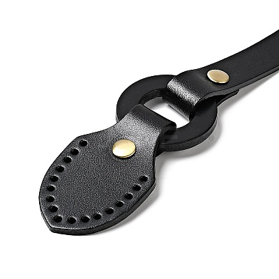 Leaf End Cowhide Leather Sew On Bag Handles FIND-D027-15B-1