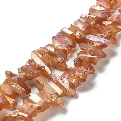 Natural Quartz Crystal Points Beads Strands G-K181-B26-1