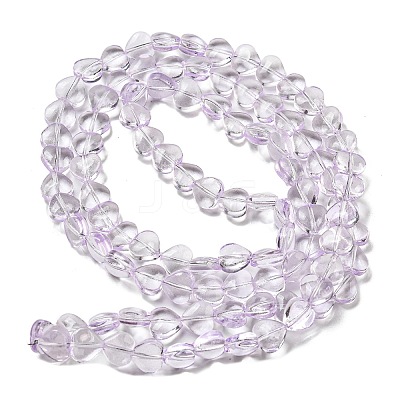 Baking Paint Transparent Glass Beads Strands DGLA-A08-T8mm-KD08-1