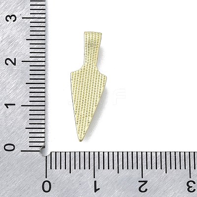 Arrowhead Shape Brass Pendants KK-V010-13G-1