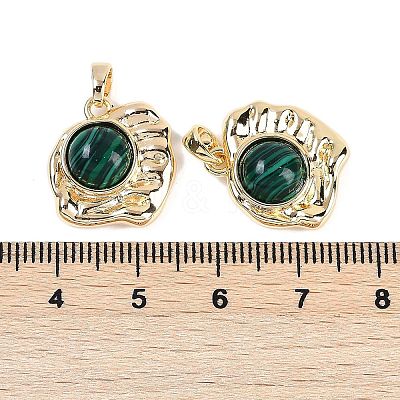 Synthetic Malachite Pendants KK-U043-43G-C-1