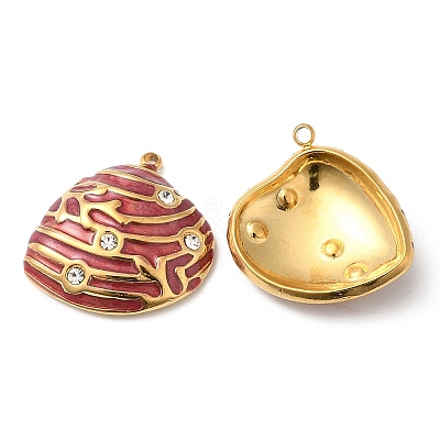 304 Stainless Steel Rhinestone Pendants STAS-A084-17G-03-1