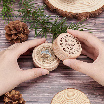 Wood Ring Box OBOX-WH0009-008-1