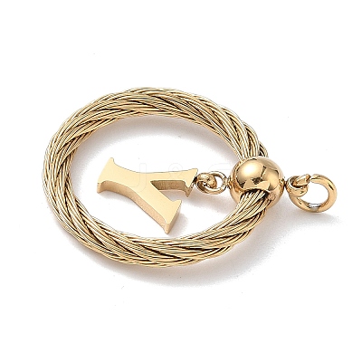 304 Stainless Steel Pendants STAS-D154-01Y-G-1