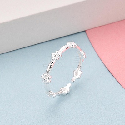 925 Sterling Silver Open Cuff Rings for Women STER-N016-148S-1