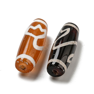 Tibetan Style dZi Beads Strands G-P526-A08-1