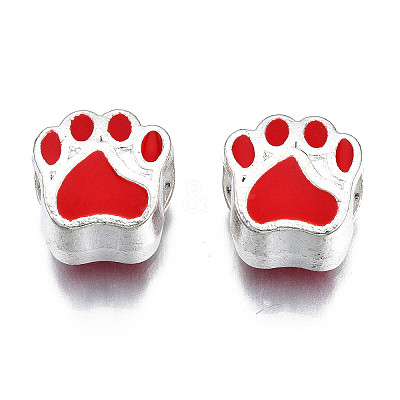 Alloy Enamel European Beads MPDL-T005-003D-RS-1