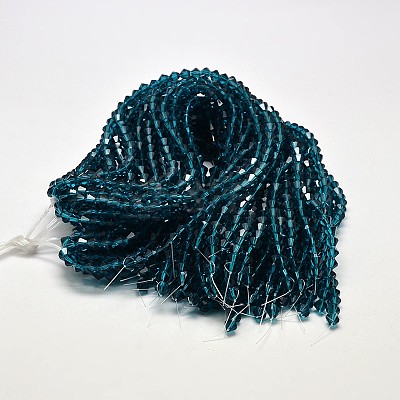 Imitate Austrian Crystal Bicone Glass Beads Strands X1-GLAA-F029-4x4mm-01-1