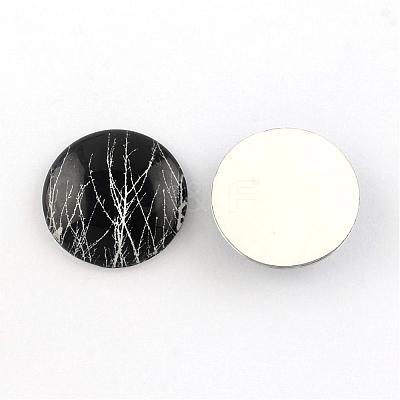 Glass Cabochons GGLA-Q041-25mm-CM-1