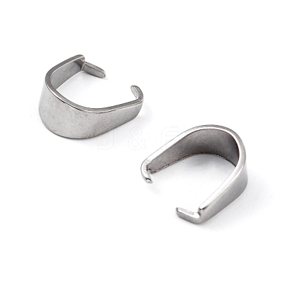 Tarnish Resistant 304 Stainless Steel Snap on Bails STAS-R048-9x7mm-1