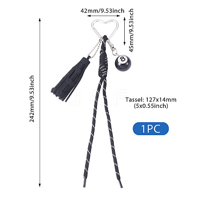1Pc Cotton Braided Pendant Decorations AJEW-TA0002-56B-1