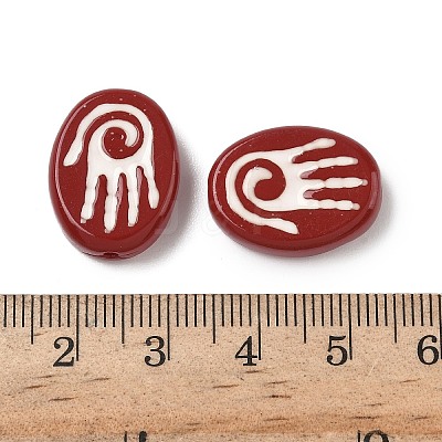 Baking Paint Glass Beads LAMP-D003-06F-1