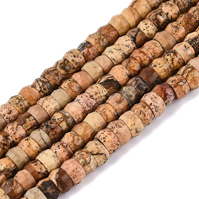 Natural Picture Jasper Beads Strands LS-G-Q606-46A-14-1