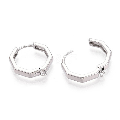 Brass Hoop Earring Findings KK-N267-33P-1