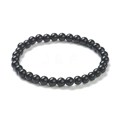 Round Glass Beads Stretch Bracelets for Teen Girl Women BJEW-A117-B-21-1