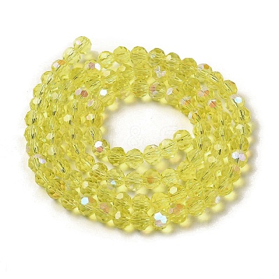 Electroplate Transparent Glass Beads Strands EGLA-A035-T6mm-L03-1