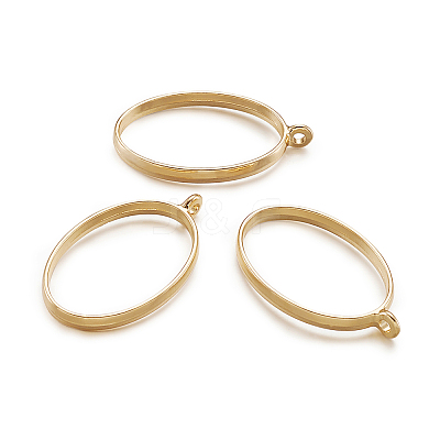 Rack Plating Alloy Open Back Bezel Pendants PALLOY-TA0001-10G-1